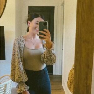 Floral Puff Sleeve Bodysuit